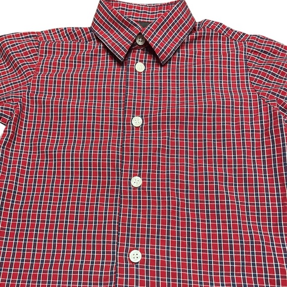 TFW Collard Button Down long sleeve
 Plaid: Red White Blue shirt
Size 3T - Picture 3 of 4